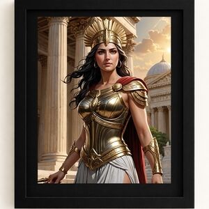 Greek Goddess Athena Art Print In A 8x10 Frame